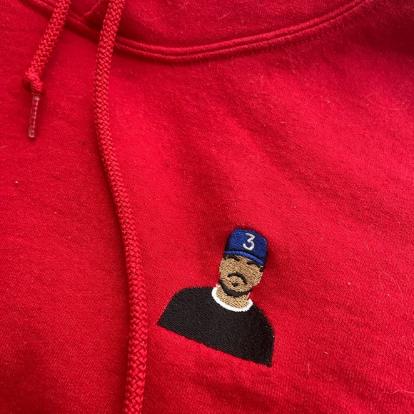 Sweaters - RED CHANCE THE RAPPER HOODIE ❤️